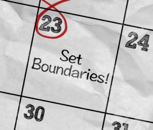 calendar reminder about boundaries